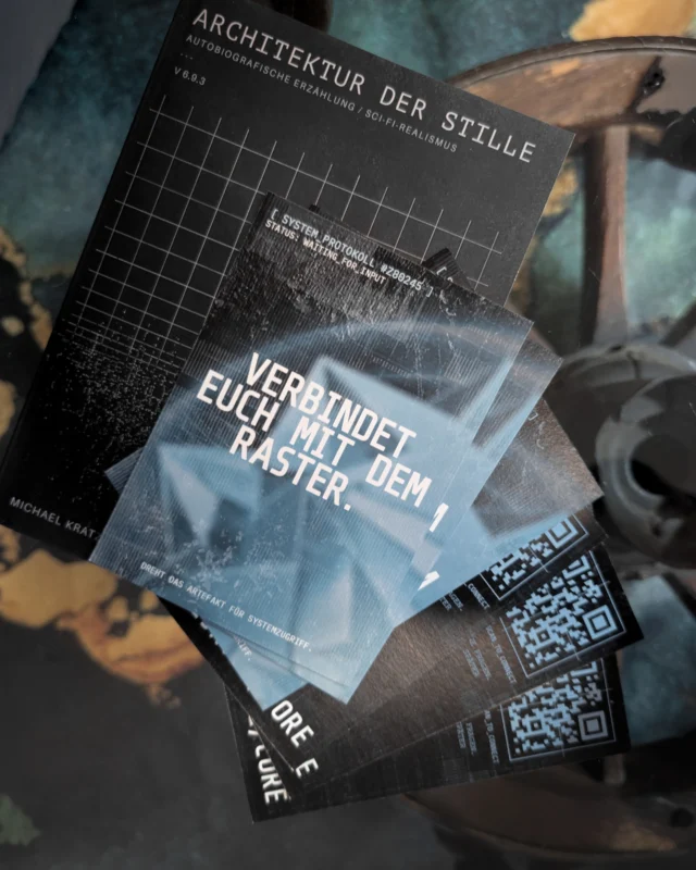 VERBINDET EUCH MIT DEM RASTER – Neuer Tag, neues Fragment. Diesmal ganz greifbar auf klassischem Papier. 😅 Diese kleinen Anleitungen liegen am Freitag bei der Kunstnacht für euch bereit. Sie erklären euch, wie ihr euch mit dem Raster verbindet: QR-Code scannen, COREs Fragen auf eurem Smartphone beantworten und mit euren Antworten Teil des wachsenden Wort-Netzes auf der Hauswand werden.

Für den Druck hat Mano von Moosdruck gesorgt – seit vielen Jahren mein Drucker des Vertrauens. Schön, auch bei diesem Projekt wieder auf dich zählen zu können. Danke für deinen Support, Mano! 🖤 – www.moosdruck.com

FREITAG, 02.10. | AB 18:00 Uhr�
CORE: DAS RASTER DER STABILITÄT
// Link in der Bio | core.kratz3r.de

Das Raster wartet auf euren Input.

@lustaufleverkusen @stadt_leverkusen 
@kunstnacht.leverkusen 

#KunstnachtLeverkusen #Leverkusen #KRATZ3R #DasRasterDerStabilität #Moosdruck #IntermedialeKunst #Fassadenprojektion #InteraktiveKunst